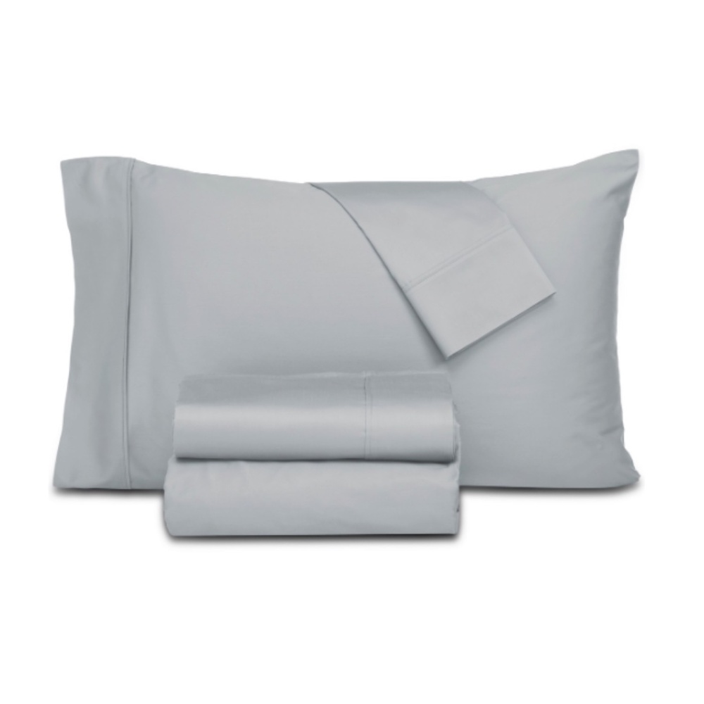 Everyday Home Trident 300 Thread Count 100% Cotton 4-Pc. Sheet Set, King - White - Picture 8 of 14